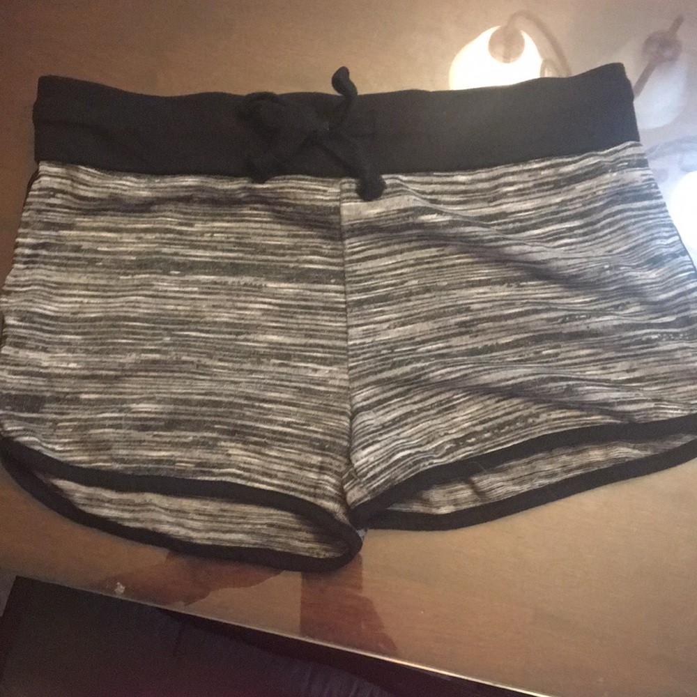 Girls black and white shorts